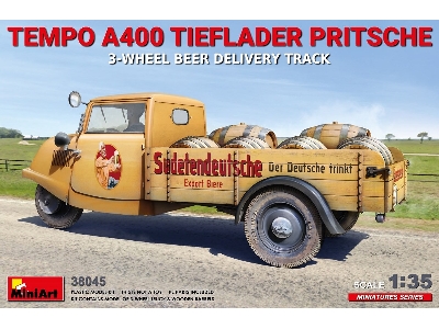 Tempo A400 Tieflader Pritsche 3-wheel Beer Delivery Truck - image 1