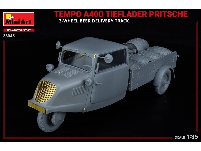 Tempo A400 Tieflader Pritsche 3-wheel Beer Delivery Truck - image 15