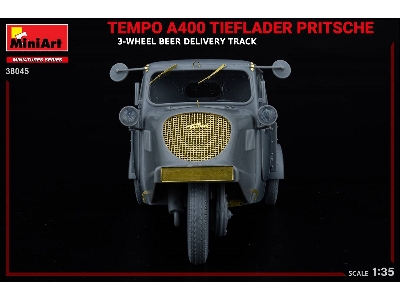 Tempo A400 Tieflader Pritsche 3-wheel Beer Delivery Truck - image 16