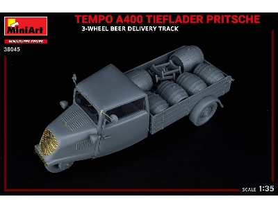 Tempo A400 Tieflader Pritsche 3-wheel Beer Delivery Truck - image 17