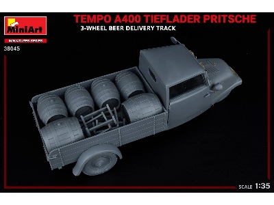 Tempo A400 Tieflader Pritsche 3-wheel Beer Delivery Truck - image 20