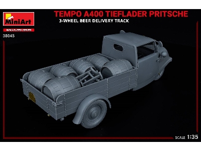 Tempo A400 Tieflader Pritsche 3-wheel Beer Delivery Truck - image 23