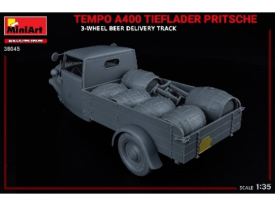 Tempo A400 Tieflader Pritsche 3-wheel Beer Delivery Truck - image 25