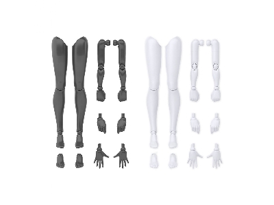 Option Body Parts - Arm And Leg Parts (White/Black) - image 2