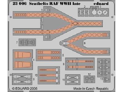Eduard 1/24 Seatbelts RAF WWII Late 23006 for sale online