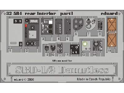 SBD-1/2 rear interior 1/32 - Trumpeter - image 2