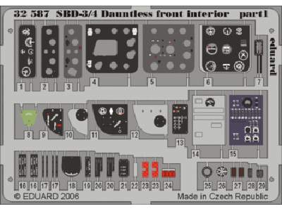 SBD-3/4 front interior 1/32 - Trumpeter - image 1