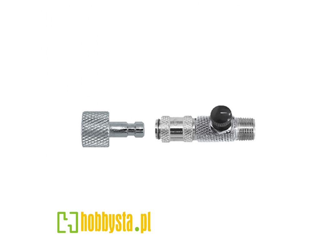 Quick Disconnect Set (Male, 1/8 Fitting Qd With Air Control Valve Set, Female Socket, 1/8 Fitting) - image 1