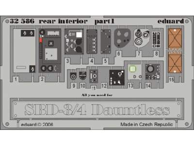 SBD-3/4 rear interior 1/32 - Trumpeter - image 1