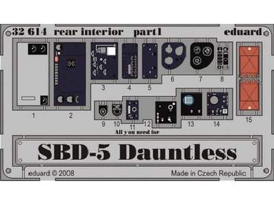 SBD-5 rear interior S. A. 1/32 - Trumpeter - image 1