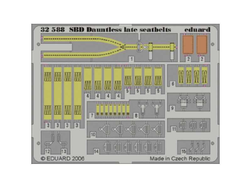SBD late seatbelts 1/32 - Trumpeter - image 1