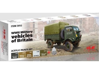 Acrylic Paints Set For WWII Military Vehicles Of Britain - image 1