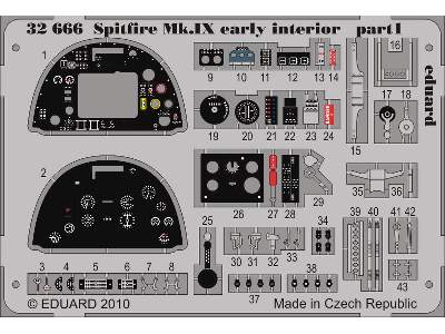 Spitfire Mk. IX early interior S. A. 1/32 - Tamiya - image 2