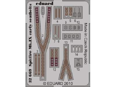 Spitfire Mk. IX early seatbelts 1/32 - Tamiya - image 1