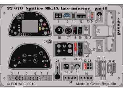 Spitfire Mk. IX late interior S. A. 1/32 - Tamiya - image 1