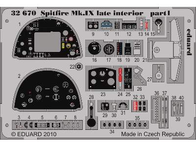 Spitfire Mk. IX late interior S. A. 1/32 - Tamiya - image 2