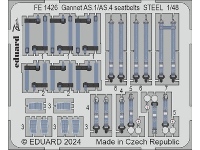 Gannet AS.1/ AS.4 seatbelts STEEL 1/48 - AIRFIX - image 1