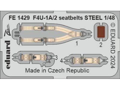 F4U-1A/2 seatbelts STEEL 1/48 - MAGIC FACTORY - image 1