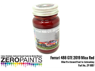 1007 - 2019 Ferrari 488 Gte (Af Corse) Mica Red Paint - image 1