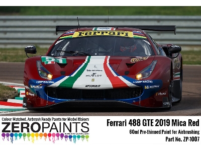 1007 - 2019 Ferrari 488 Gte (Af Corse) Mica Red Paint - image 3