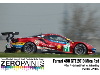 1007 - 2019 Ferrari 488 Gte (Af Corse) Mica Red Paint - image 4