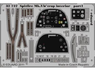 Spitfire Mk. Vb/  trop interior S. A. 1/32 - Hobby Boss - image 1