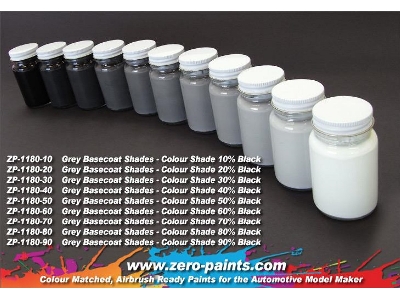 1180-10 Grey Basecoat Paint Range - image 1