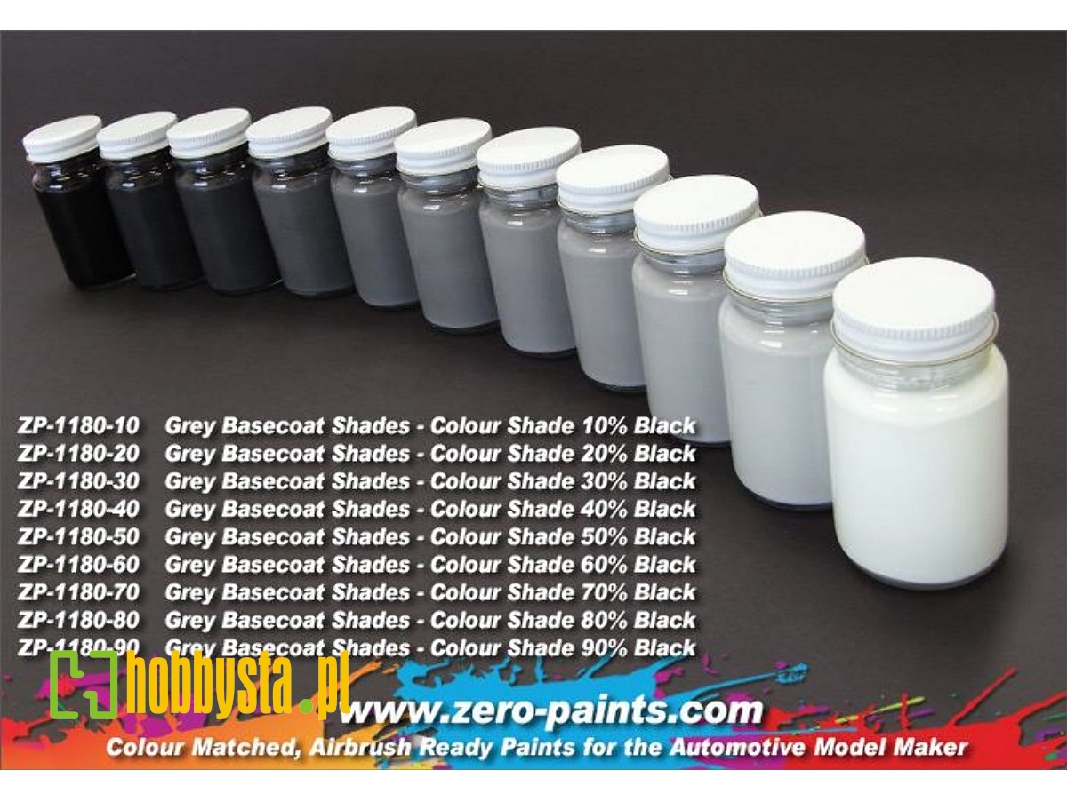 1180-10 Grey Basecoat Paint Range - image 1