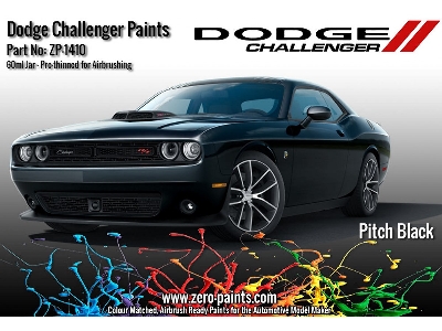 1410-pitch Dodge Challenger Paints - Pitch Black - image 1