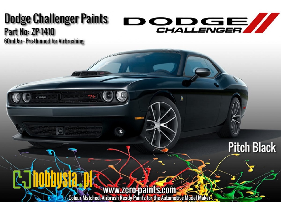 1410-pitch Dodge Challenger Paints - Pitch Black - image 1