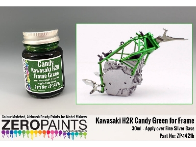 1421b Kawasaki H2r Frame Candy Green For Frame - image 1