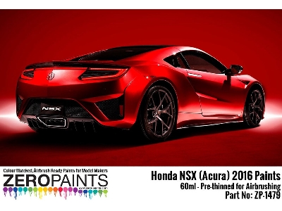 1479-curva Honda Nsx (Acura) 2016 Paints - Curva Rosso Racing Red (R559 Solid) - image 2