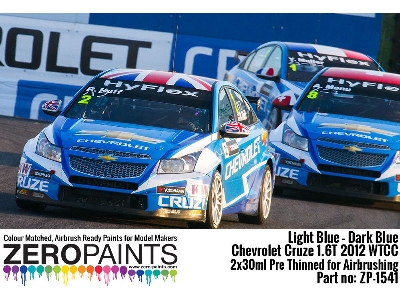 1541 Chevrolet Cruze 1.6t 2012 Wtcc - Light Blue, Dark Blue Set - image 2