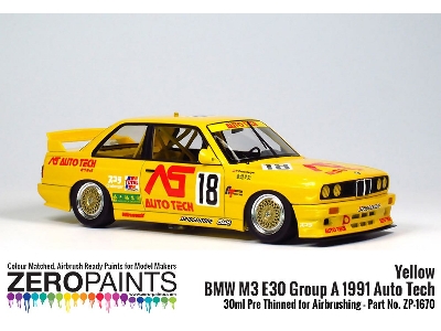 1670 Bmw M3 E30 Group A 1991 Auto Tech - Yellow - image 1