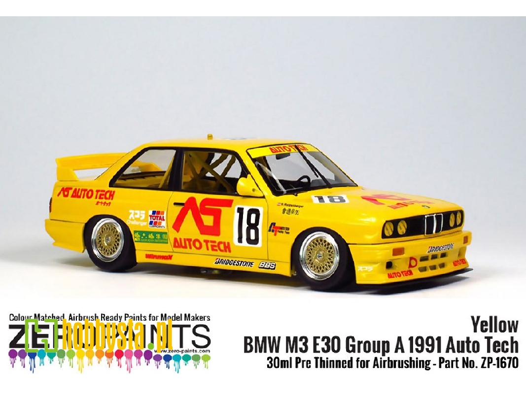 1670 Bmw M3 E30 Group A 1991 Auto Tech - Yellow - image 1