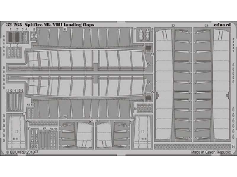 Spitfire Mk. VIII landing flaps 1/32 - Tamiya - image 1