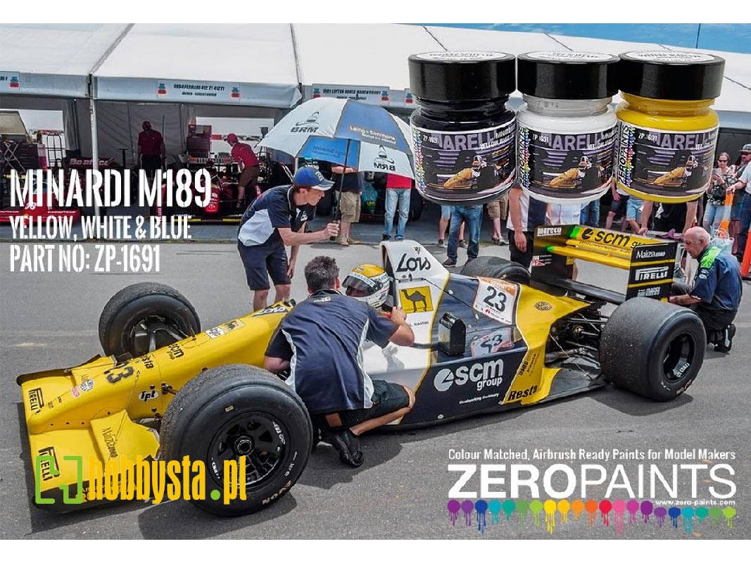 1691 Minardi M189 - Yellow, White And Blue Set - image 1