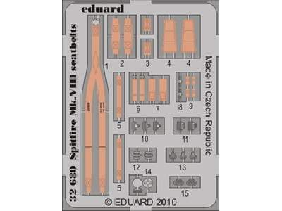 Spitfire Mk. VIII seatbelts 1/32 - Tamiya - image 1