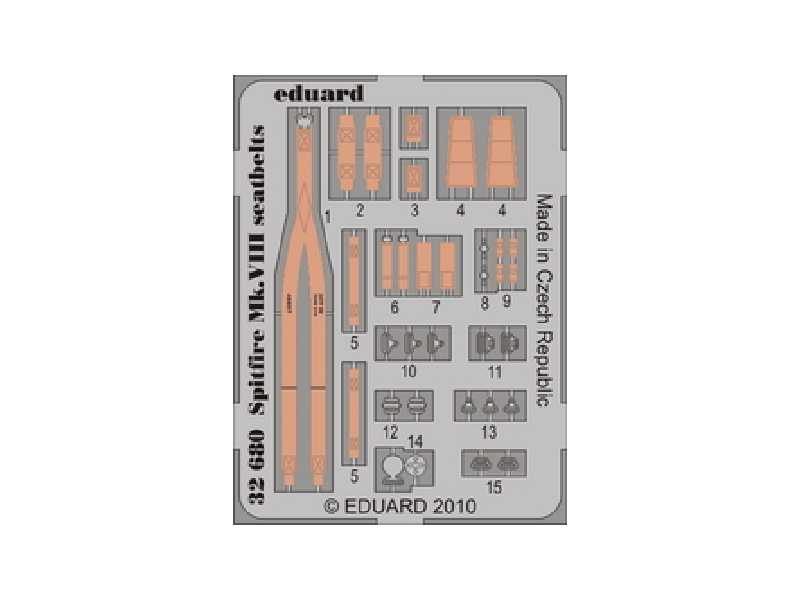 Spitfire Mk. VIII seatbelts 1/32 - Tamiya - image 1