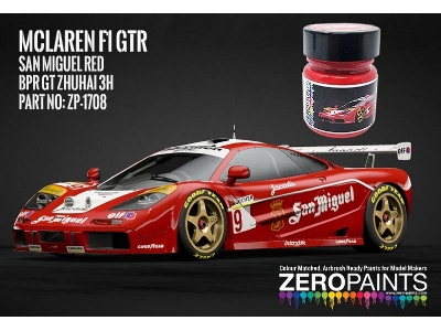 1708 San Miguel Red Mclaren Gtr F1 Bpr Gt - image 1