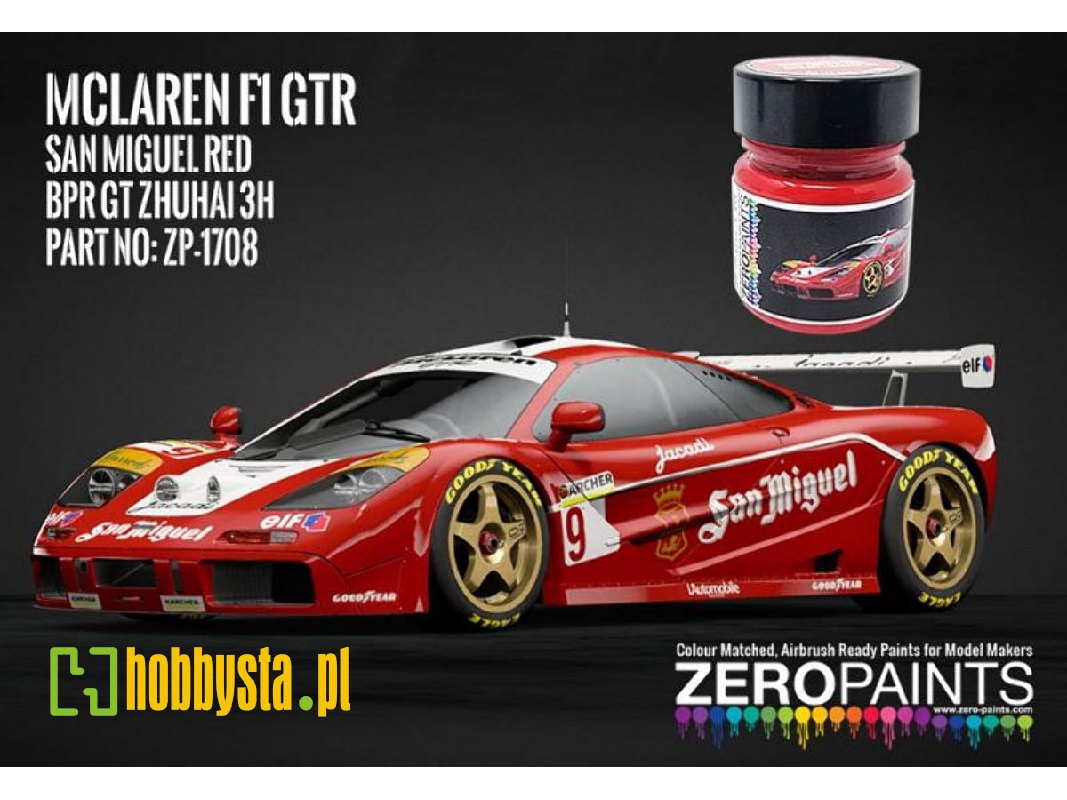 1708 San Miguel Red Mclaren Gtr F1 Bpr Gt - image 1