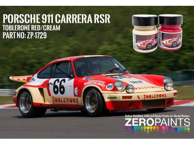 1729 Porsche 911 Carrera Rsr Toblerone Red/Cream - image 1