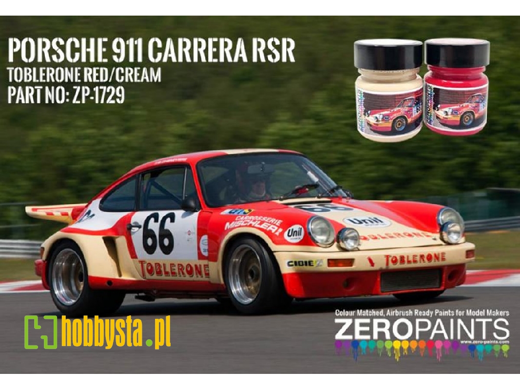 1729 Porsche 911 Carrera Rsr Toblerone Red/Cream - image 1