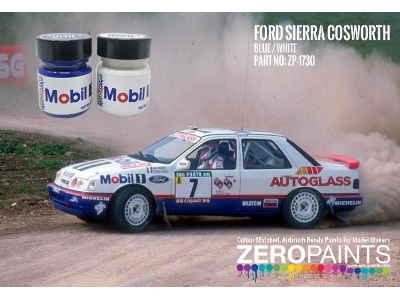 1730 Ford Sierra Cosworth 4x4 Rally Mobil 1 Blue/White - image 1