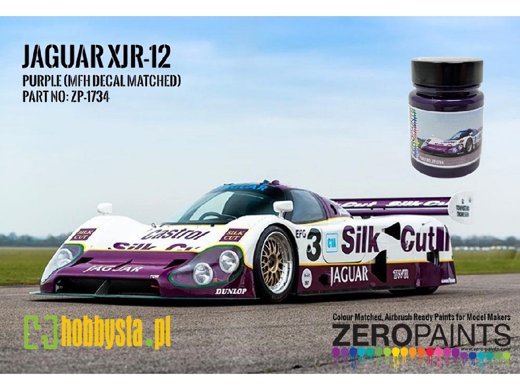 Zero Paints 1734 Jaguar Xjr-12 Purple Paintl - image 1