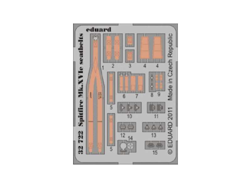 Spitfire Mk. XVIe seatbelts 1/32 - Tamiya - image 1