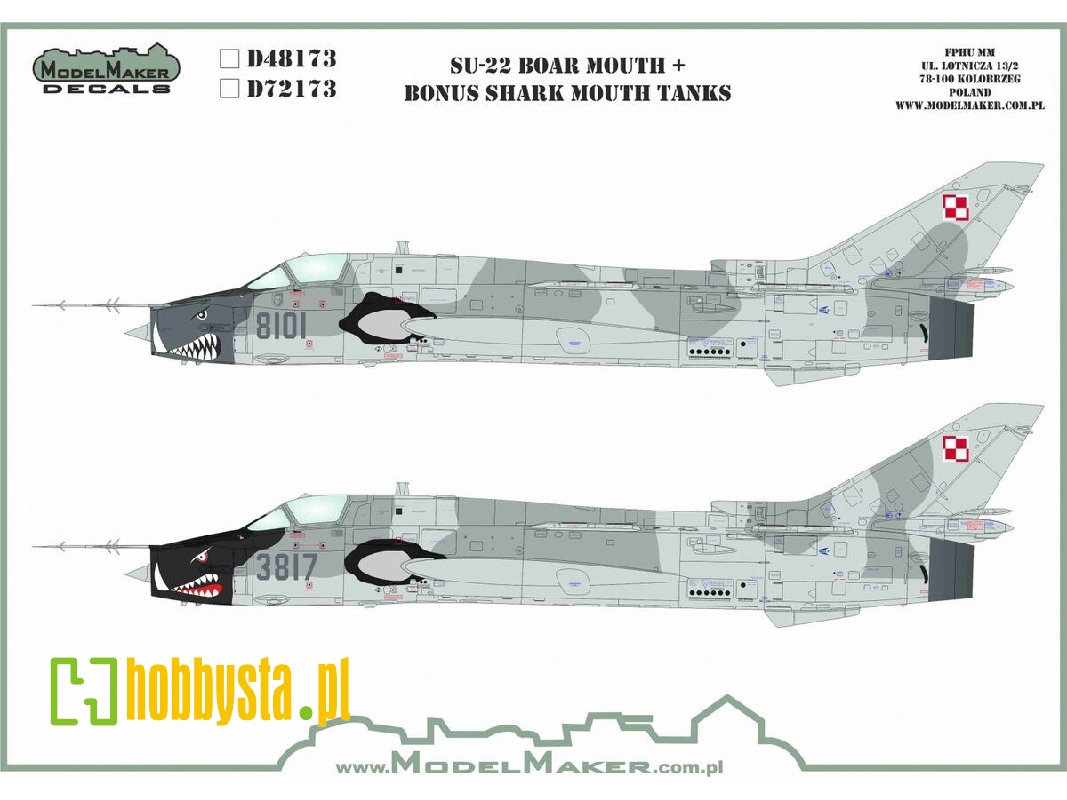 Su-22 Boar Mouth And Bonus Shark Mouth Tanks - image 1