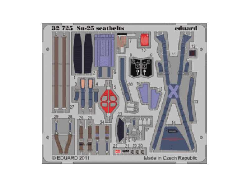 Su-25 seatbelts 1/32 - Trumpeter - image 1