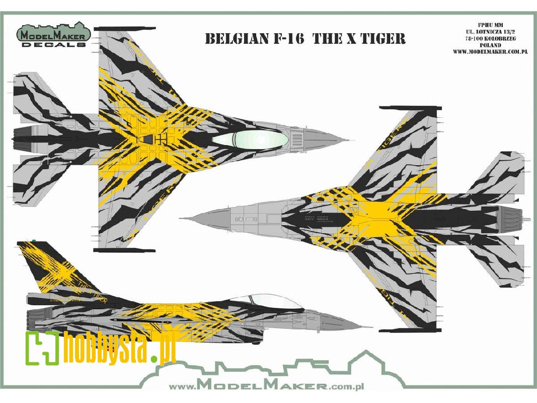 Belgian F-16 The X Tiger (Decals And Masks Set) - image 1