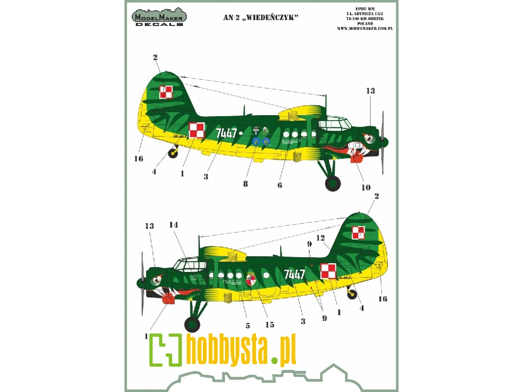 An-2 'wiedeńczyk' (Decals And Masks Set) - image 1